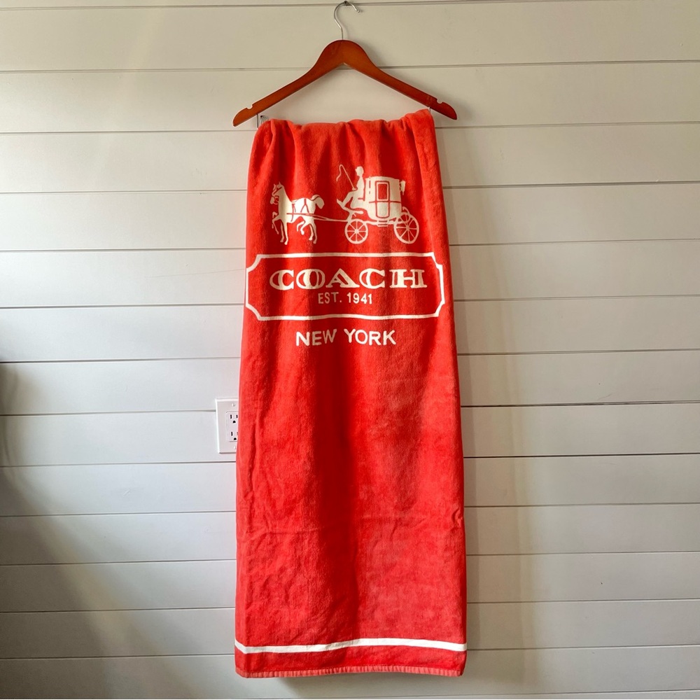 COACH- Beach Towel- Huge, Vibrant Red Color